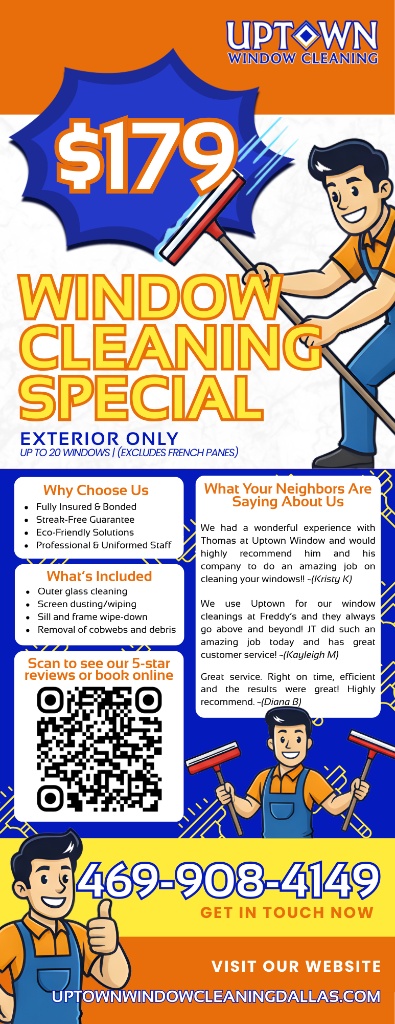 Uptown Window Cleaning Door Hanger